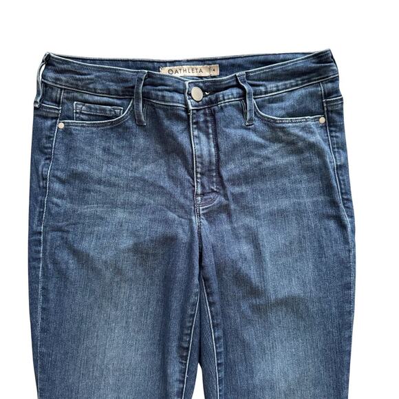Athleta Jeans Womens 4 Blue Sculptek Skinny Stretch Denim Performance Pants - Picture 2 of 11